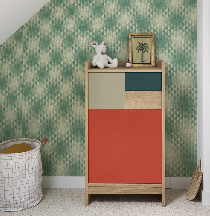 chiffonnier Bric 60 meuble rangement chambre enfant petite commode avec tiroirs couleur personnalisable