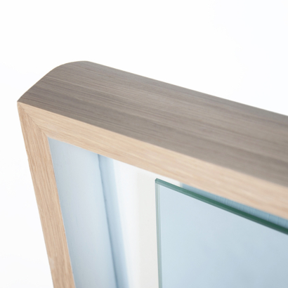 Miroir Psyché Float en bois blanc nacré copie